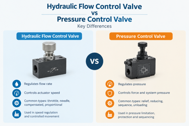 Hydraulic Flow Control Valve vs Pressure Control Valve