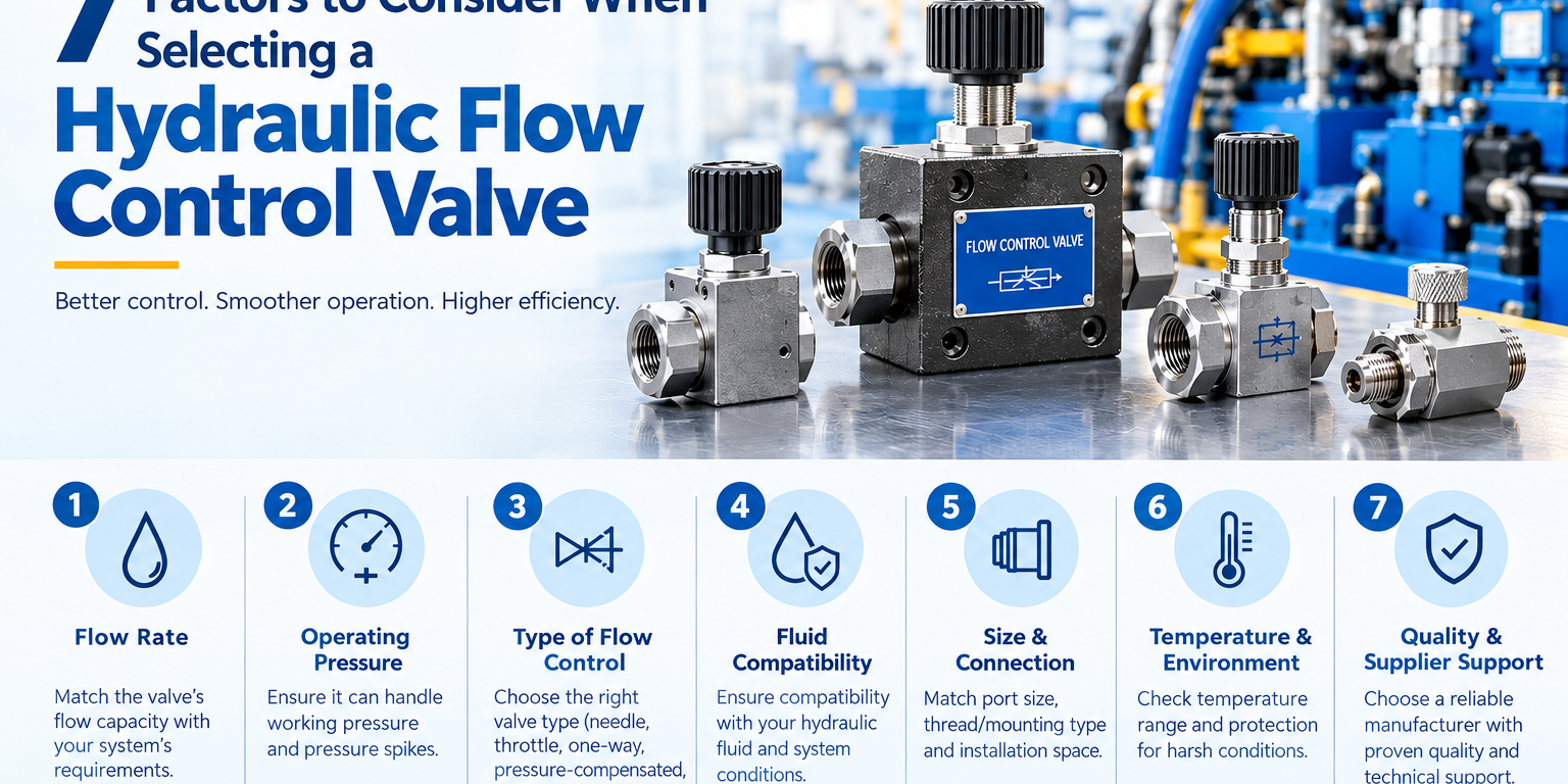 Factors to Consider When Selecting a Hydraulic Flow Control Valve