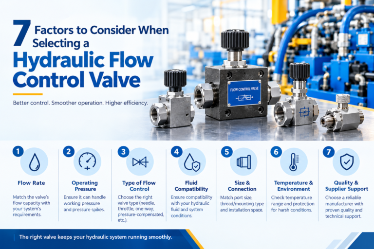 Factors to Consider When Selecting a Hydraulic Flow Control Valve Factors to Consider When Selecting a Hydraulic Flow Control Valve